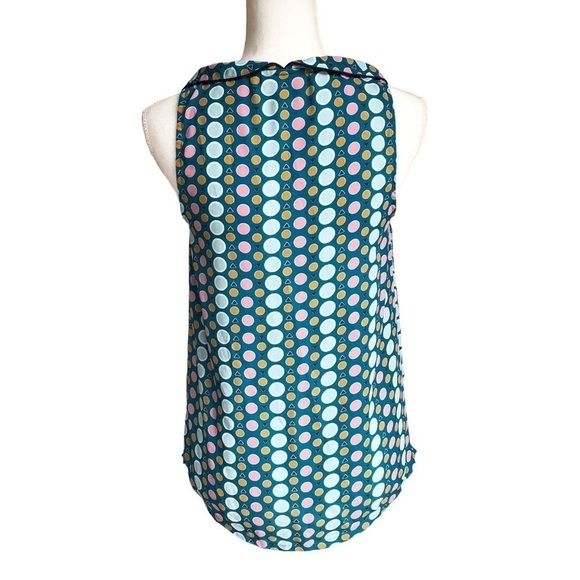 ModCloth Peter Pan Collar Keyhole Sleeveless Blouse Size Small - Picture 9 of 9